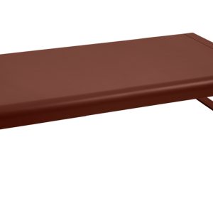 Zemitě červený hliníkový zahradní konferenční stolek Fermob Bellevie 138 x 80 cm  - Výška36 cm- Šířka 138 cm
