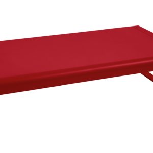 Makově červený červený hliníkový zahradní konferenční stolek Fermob Bellevie 138 x 80 cm  - Výška36 cm- Šířka 138 cm