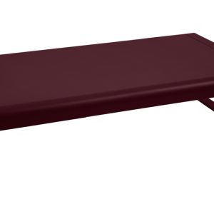 Třešňově červený hliníkový zahradní konferenční stolek Fermob Bellevie 138 x 80 cm  - Výška36 cm- Šířka 138 cm