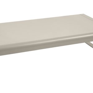 Světle šedý hliníkový zahradní konferenční stolek Fermob Bellevie 138 x 80 cm  - Výška36 cm- Šířka 138 cm