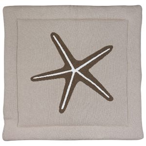 Světle šedá hrací deka Quax Starfish 100 x 100 cm  - Výška100 cm- Šířka 100 cm