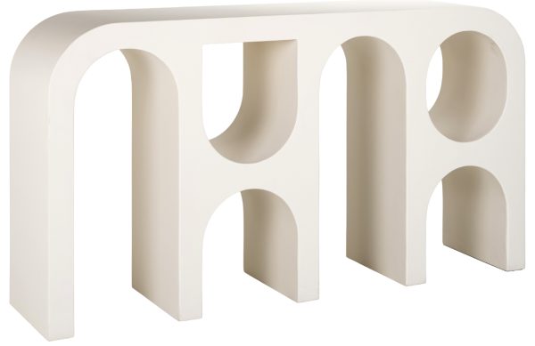 Bílý toaletní stolek Richmond Bloomstone 150 x 35 cm  - Výška80 cm- Šířka 150 cm