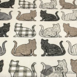 Jerry Fabrics s. r. o. Povlečení MIKROFLANEL 140x200+70x90 - Kočky  - Materiál100 % polyester- Rozměr 70 x 90 cm