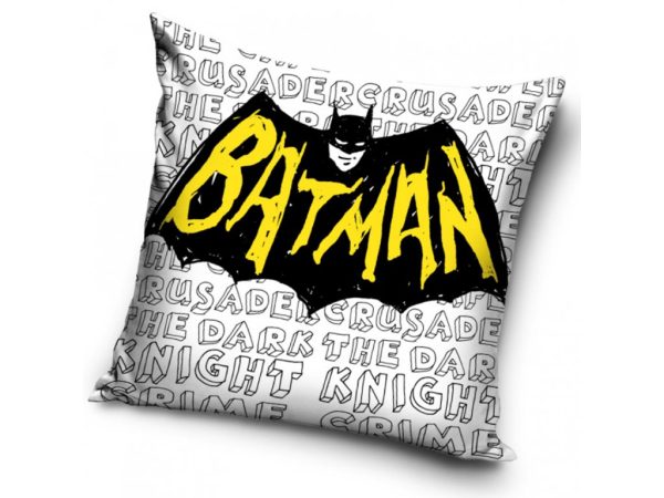 Carbotex Povlak na polštářek 40x40 cm - Batman Crusade  - BarvaBílé- Barva Žluté