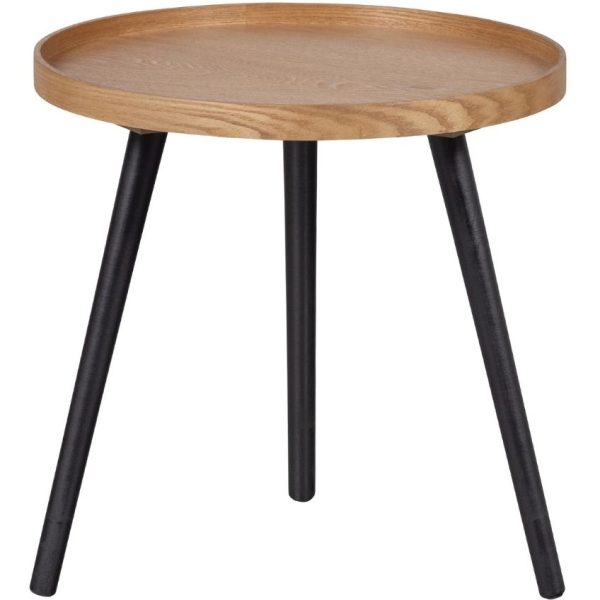 Hoorns Hnědý jasanový konferenční stolek Mireli 45 cm  - Výška45 cm- Průměr 45 cm