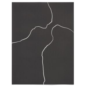 Černobílý abstraktní plakát Kave Home Keilani 56 x 42 cm  - Výška56 cm- Šířka 42 cm