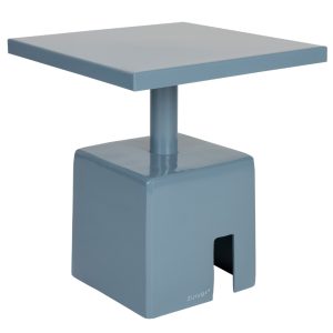 Modrý kovový odkládací stolek ZUIVER CHUBBY 40 x 40 cm  - Výška45 cm- Šířka 40 cm