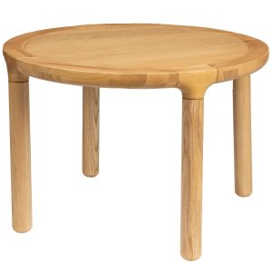 Dubový konferenční stolek ZUIVER STORM 60 cm  - Výška40 cm- Průměr 60 cm
