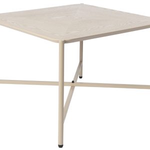 White Label Béžový lakovaný konferenční stolek WLL MARCIO 40 x 40 cm  - Výška50 cm- Šířka 40 cm