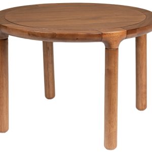 Ořechový konferenční stolek ZUIVER STORM 60 cm  - Výška40 cm- Průměr 60 cm