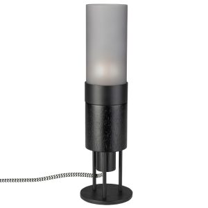 Černá skleněná stolní lampa DUTCHBONE MOMO  - Výška28