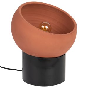 Oranžová terakotová stolní lampa DUTCHBONE ZAHRA S  - Výška33 cm- Průměr 29 cm