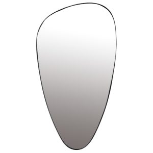White Label Černé kovové závěsné zrcadlo WLL JUNA  - Výška80 cm- Šířka 45 cm