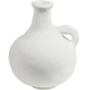 Hoorns Bílá váza Corrina 30 cm  - Výška30 cm- Šířka 25 cm