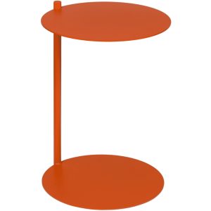 Noo.ma Oranžový kovový odkládací stolek Ande 40 cm  - Výška desky55 cm- Celková výška 57 cm