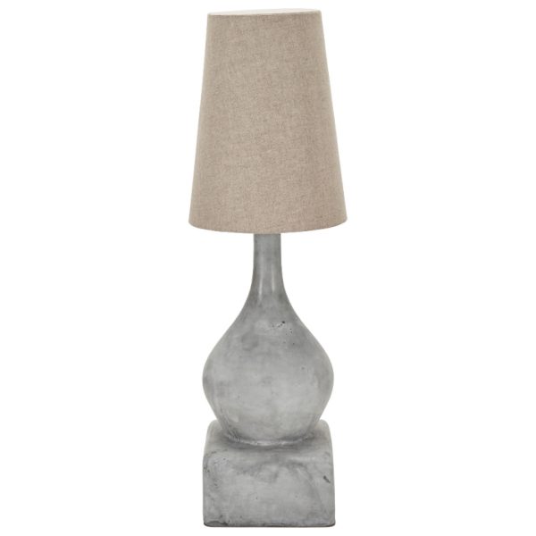 House Doctor Šedá cementová stojací lampa Sage 110 cm  - Výška110 cm- Průměr 35 cm