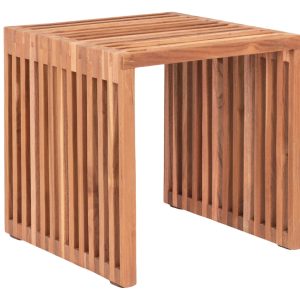Nordic Living Teakový odkládací stolek Peagie 40 x 40 cm  - Výška40 cm- Šířka 40 cm