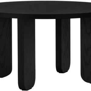 Noo.ma Černý dubový konferenční stolek Kuvu 75 cm  - Výška37
