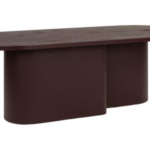 Noo.ma Fialový dubový konferenční stolek Looi 115 x 50 cm  - Výška37 cm- Šířka 115 cm