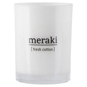 Sójová vonná svíčka Meraki Fresh Cotton  - Výška10