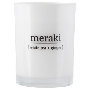 Sójová vonná svíčka Meraki White Tea & Ginger  - Výška10