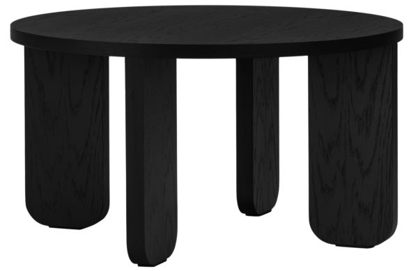 Noo.ma Černý dubový konferenční stolek Kuvu 55 cm  - Výška30