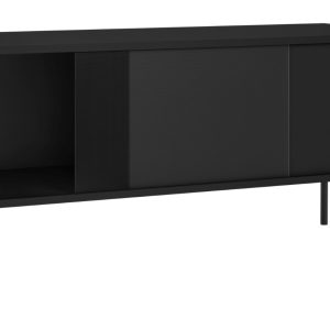 Noo.ma Černý TV stolek Met 116 x 42 cm  - Výška55 cm- Šířka 116 cm