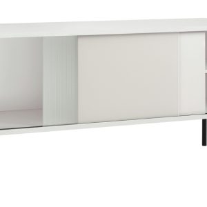 Noo.ma Bílý TV stolek Met 116 x 42 cm  - Výška55 cm- Šířka 116 cm