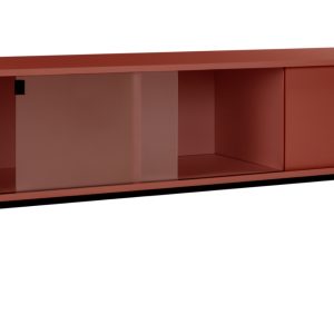 Noo.ma Červený TV stolek Met 160 x 42 cm  - Výška60 cm- Šířka 160 cm