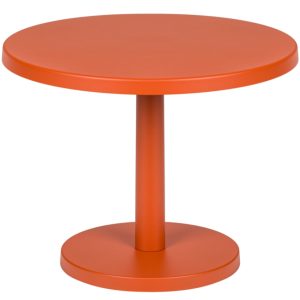 Noo.ma Oranžový kovový odkládací stolek Odo 52 cm  - Výška41 cm- Šířka 52 cm