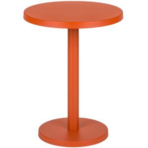 Noo.ma Oranžový kovový odkládací stolek Odo 44 cm  - Výška58 cm- Šířka 44 cm