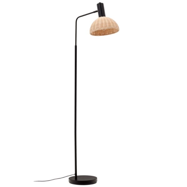 Černá kovová stojací lampa Kave Home Damila 157 cm  - Výška157 cm- Šířka 25 cm