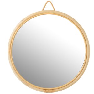 Kulaté závěsné zrcadlo J-line Wadeno 70 cm  - Průměr70 cm- Hloubka 3 cm