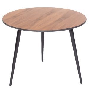 Ořechový konferenční stolek RAGABA PAWI 57 cm  - Výška44 cm- Průměr 57 cm