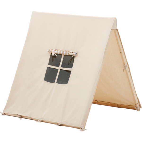 Bílý bavlněny teepee stan Kave Home Yanil 100 x 95 cm  - Výška100 cm- Šířka 95 cm