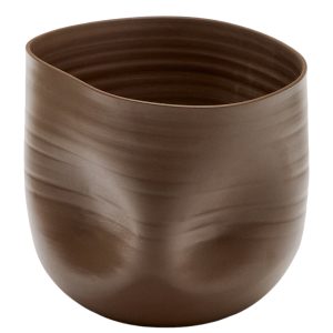 Hnědá keramická váza Kave Home Macarelleta 21 cm  - Výška21 cm- Šířka 24 cm