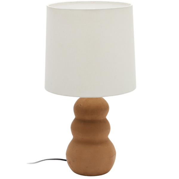 Terakotová stolní lampa Kave Home Madsen  - Výška55 cm- Průměr 19 cm