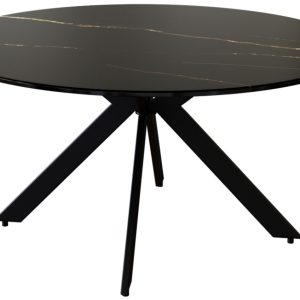 Černý keramický konferenční stolek Miotto Moena 75 cm  - Výška38 cm- Průměr 75 cm