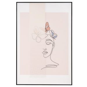 Abstraktní obraz Somcasa Woman Butterfly 120 x 80 cm  - Výška120 cm- Šířka 80 cm