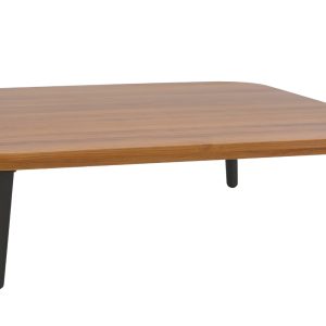 Dřevěný konferenční stolek RAGABA CONTRAST TETRA 110 x 110 cm s černou podnoží  - Výška31 cm- Šířka 110 cm
