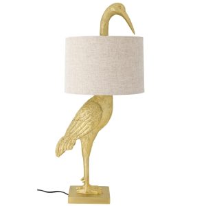 Zlatá stolní lampa Bloomingville Heron 73 cm  - Výška73 cm- Šířka 35