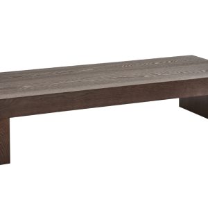 Hoorns Hnědý dřevěný konferenční stolek Honor 120 x 50 cm  - Výška25 cm- Šířka 120 cm