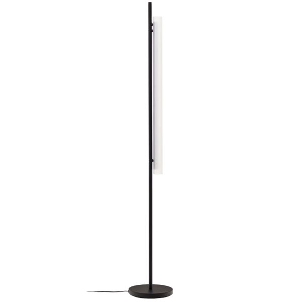 Matně bílá skleněná stojací lampa Kave Home Vauxall 150 cm  - Výška150 cm- Průměr 23 cm