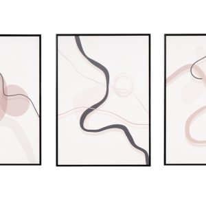 Set tří abstraktních obrazů Somcasa Curve 70 x 50 cm  - Výška70 cm- Šířka 50 cm