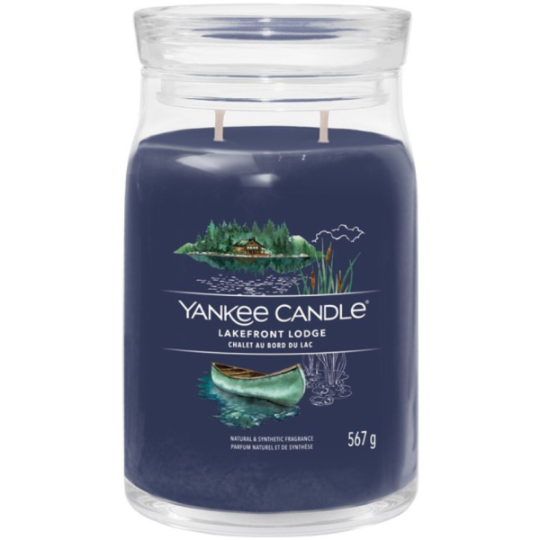 Velká vonná svíčka Yankee Candle Lakefront Lodge Signature  - Výška15