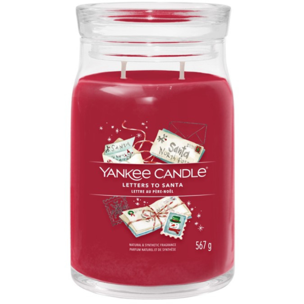 Velká vonná svíčka Yankee Candle Letters To Santa Signature  - Výška15