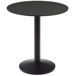 Černý bistro stolek Kave Home Esilda 68 cm  - Výška73 cm- Průměr 68 cm
