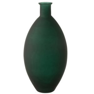 Zelená skleněná váza J-line Fara 58 cm  - Výška58 cm- Průměr 28 cm