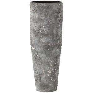 Šedá kovová váza J-line Unives 71 cm  - Výška71 cm- Průměr 25