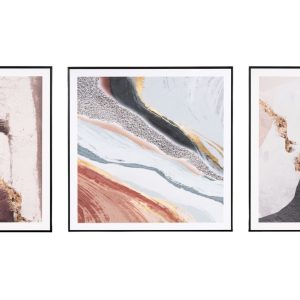 Set tří abstraktních obrazů Somcasa Terra  - Výška80 / 80 / 80 cm- Šířka 60 / 80 / 60 cm